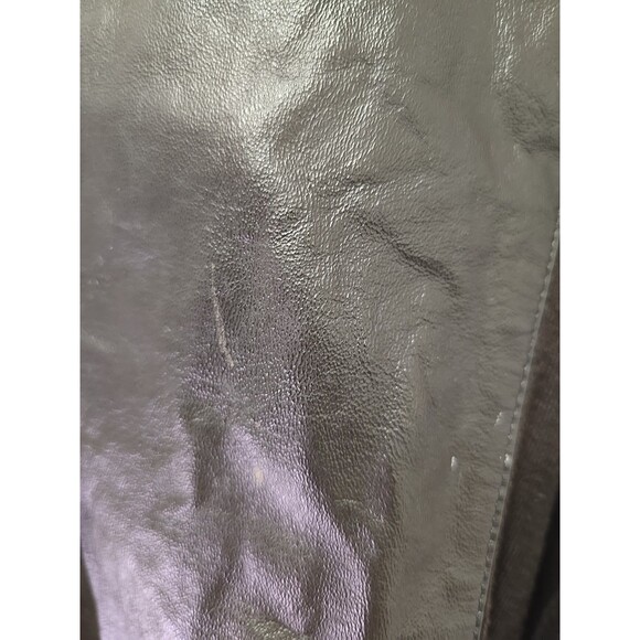 Chocolate Brown Leather Panel Knit Sweater Jacket Womens 5X Plus Pockets Classic - Picture 2 of 7